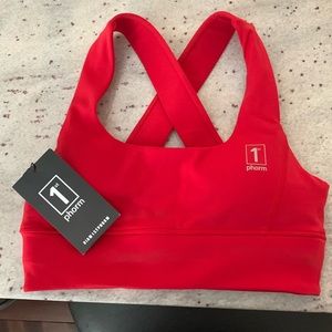 Red 1st Phorm sports bra top XS NWT